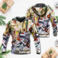 FUNSTUFFPRINT 3D Christmas Cat Love Xmas All Over 3D Hoodie and Zip Hoodie