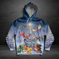 FUNSTUFFPRINT 3D Christmas Dragon Reunion All Over 3D Hoodie and Zip Hoodie