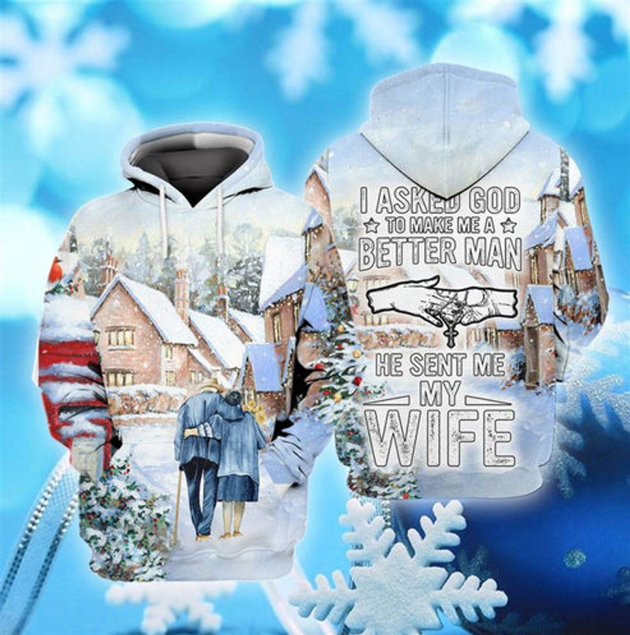 FUNSTUFFPRINT 3D Christmas Gift For Wife All Over 3D Hoodie and Zip Hoodie