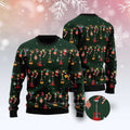 FUNSTUFFPRINT Christmas Instrument Electric Guitar Ugly Christmas Sweater, Christmas Sweater, Ugly Sweater, Funny Xmas Sweaters Ugly Sweater