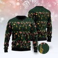 FUNSTUFFPRINT Christmas Instrument Saxophone Ugly Christmas Sweater, Christmas Sweater, Ugly Sweater, Funny Xmas Sweaters Ugly Sweater