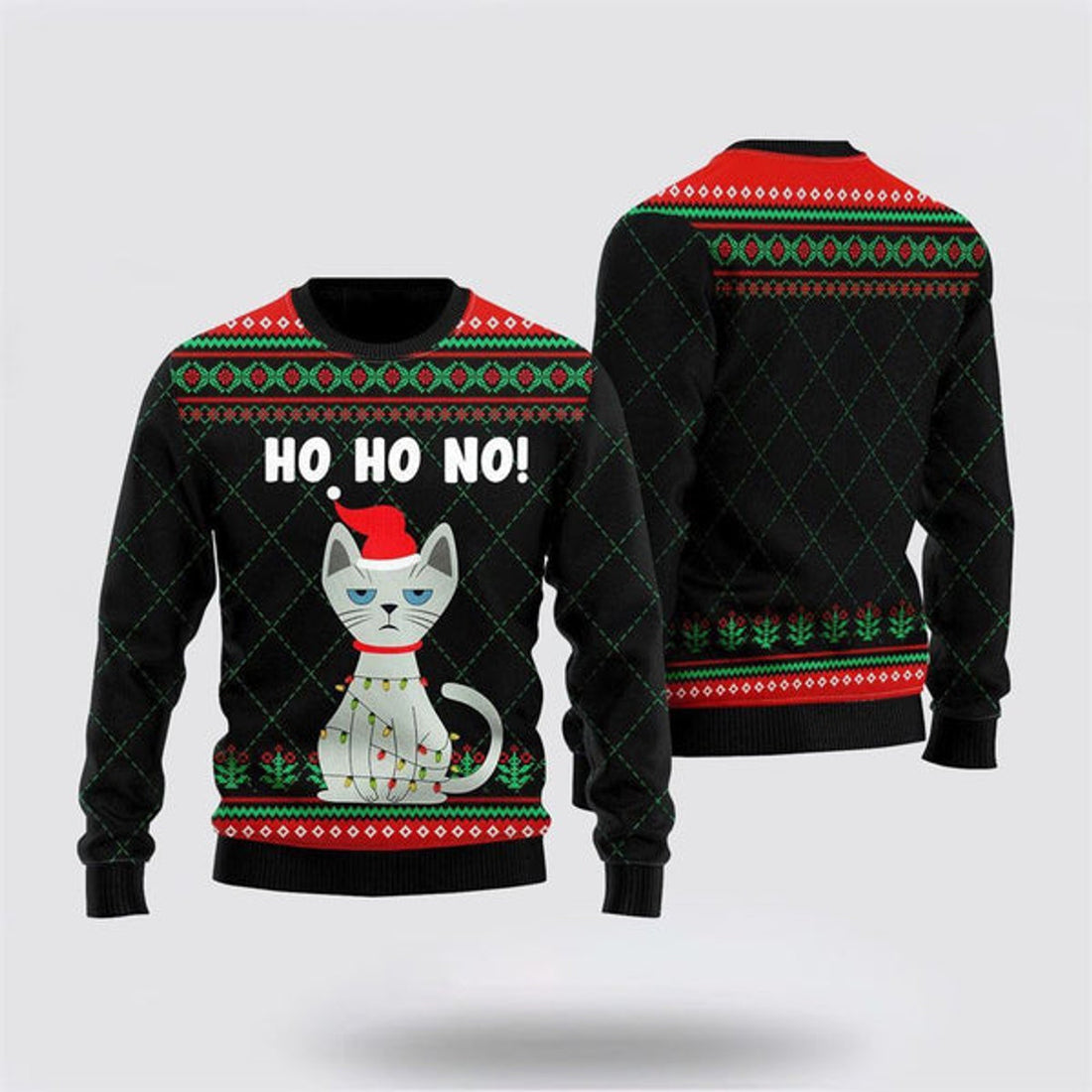 FUNSTUFFPRINT Christmas Is Better With Cat Ugly Christmas Sweater For Men And Women, Best Gift For Christmas, Christmas Fashion Winter  Ugly  Sweater