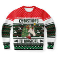FUNSTUFFPRINT Christmas Is Magical Unicorn Ugly Christmas Sweater, Christmas Sweater, Ugly Sweater, Funny Xmas Sweaters Ugly Sweater