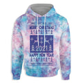 FUNSTUFFPRINT 3D Christmas Santa Pattern Tie Dye All Over 3D Hoodie and Zip Hoodie