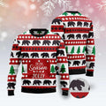FUNSTUFFPRINT Christmas Tree And Bear Ugly Christmas Sweater, Xmas Tree Sweater, Christmas Sweater Ugly  Sweater