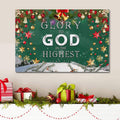 Christmas Wall Art Glory To God In The Highest Luke 2 14 Canvas Print - Religious Canvas Painting