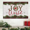Christmas Wall Art Joy To The World Canvas Print Gift - Art On Wall - Religious Canvas Painting
