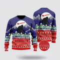 FUNSTUFFPRINT Christmas With Bigfoot Ugly Sweater Gift For Christmas - Gifts For Bigfoot Lovers Ugly Sweater