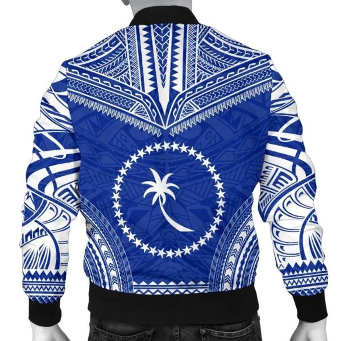 FUNSTUFFPRINT Chuuk Flag Polynesian Chief Men's 3D Bomber Jacket