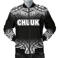 FUNSTUFFPRINT Chuuk Men's Bomber Jacket - Fog Black Style 3D Bomber Jacket