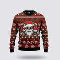 FUNSTUFFPRINT CityBarks Ugly Sweater Santa Skull Design - Christmas Gifts For Frends Ugly Sweater