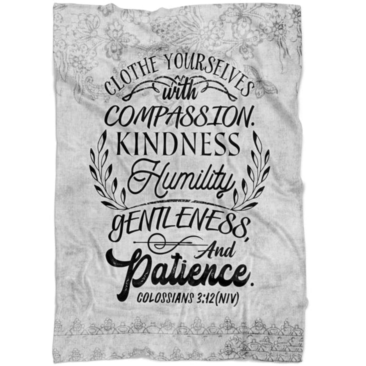 FUNSTUFFPRINT Clothe Yourselves Colossians 312 Fleece Blanket - Christian Blanket - Bible Verse Blanket