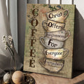 Coffee Lover, Christ Offers Forgiveness For Everyone Everywhere Poster and Canvas