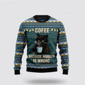 FUNSTUFFPRINT Coffee Cat Ugly Christmas Sweater For Men And Women, Best Gift For Christmas, Christmas Fashion Winter  Ugly  Sweater