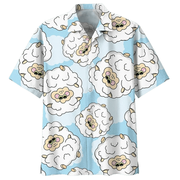 Collection Sheep Illustration Design Hawaiian Shirt