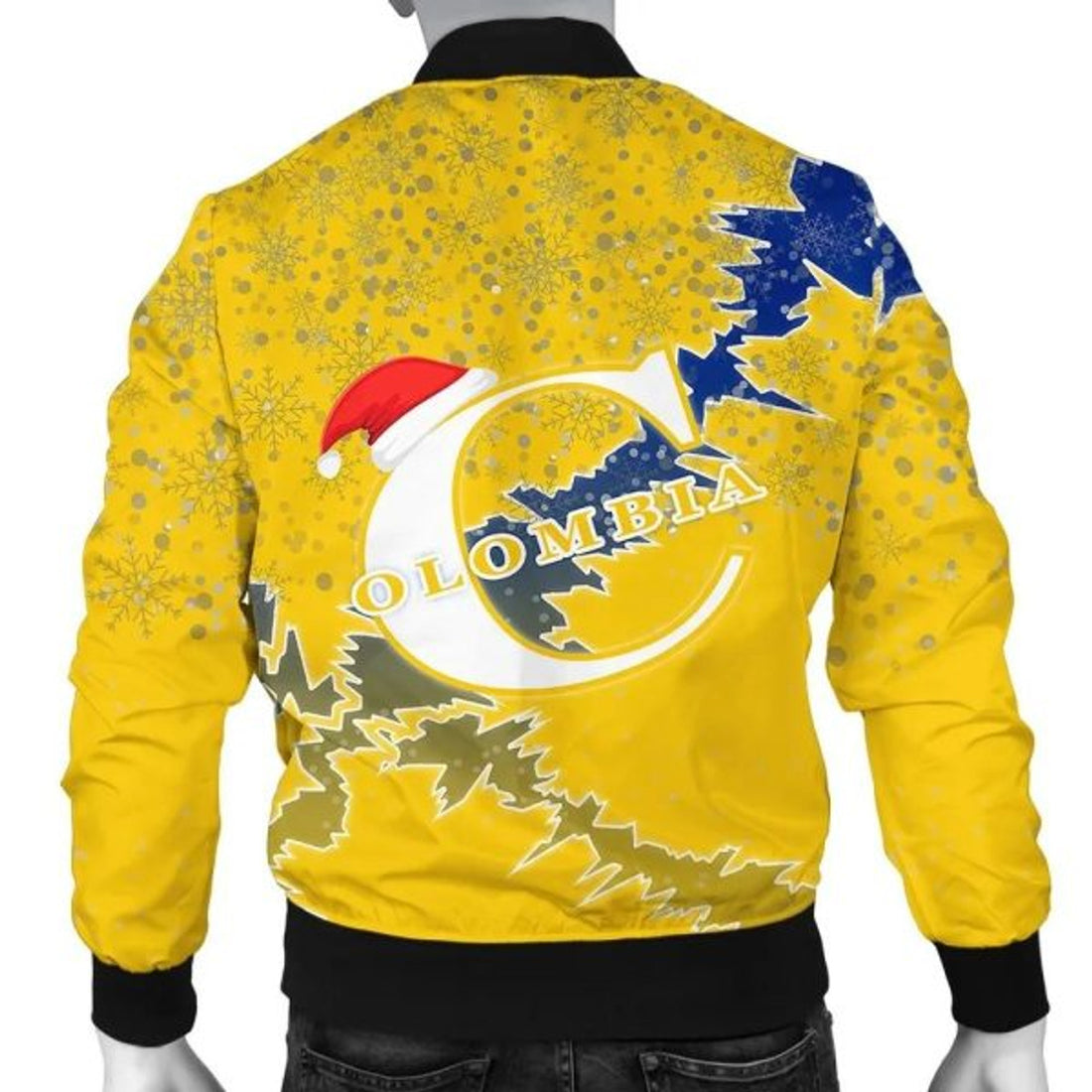 FUNSTUFFPRINT Colombia Christmas Coat Of Arms Men Bomber Jacket Style 3D Bomber Jacket