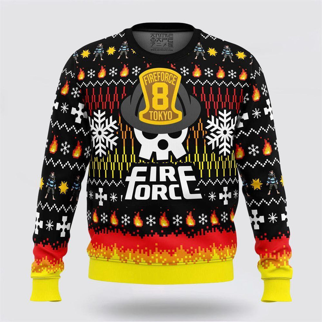 FUNSTUFFPRINT Comfimerch We Didn’t Start The Fire This Christmas Fire Force Ugly Christmas Sweater – Christmas Gifts For Firefighters Ugly  Sweater