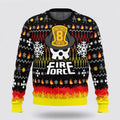 FUNSTUFFPRINT Comfimerch We Didn’t Start The Fire This Christmas Fire Force Ugly Christmas Sweater – Christmas Gifts For Firefighters Ugly  Sweater