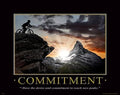 Commitment Poster, Mountain Cycling, Have The Desire And Commitment To Reach New Peaks Poster and Canvas