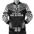 FUNSTUFFPRINT Cook Islands Polynesian Chief Men's Bomber Jacket - Black Version 3D Bomber Jacket