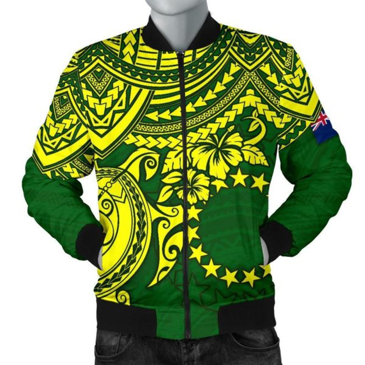 FUNSTUFFPRINT Cook Islands Polynesian bBomber Jacket (Men) - bPolynesian Turtle 3D Bomber Jacket