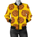 FUNSTUFFPRINT Cookie Print Pattern Women Casual 3D Bomber Jacket