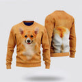 FUNSTUFFPRINT Corgi Dog 3D Ugly Christmas Sweater For Men And Women, Gift For Christmas, Best Winter Christmas Outfit Ugly  Sweater