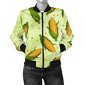 FUNSTUFFPRINT Corn Pattern Print Women Casual 3D Bomber Jacket