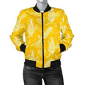 FUNSTUFFPRINT Corn Yellow Pattern Print Women Casual 3D Bomber Jacket