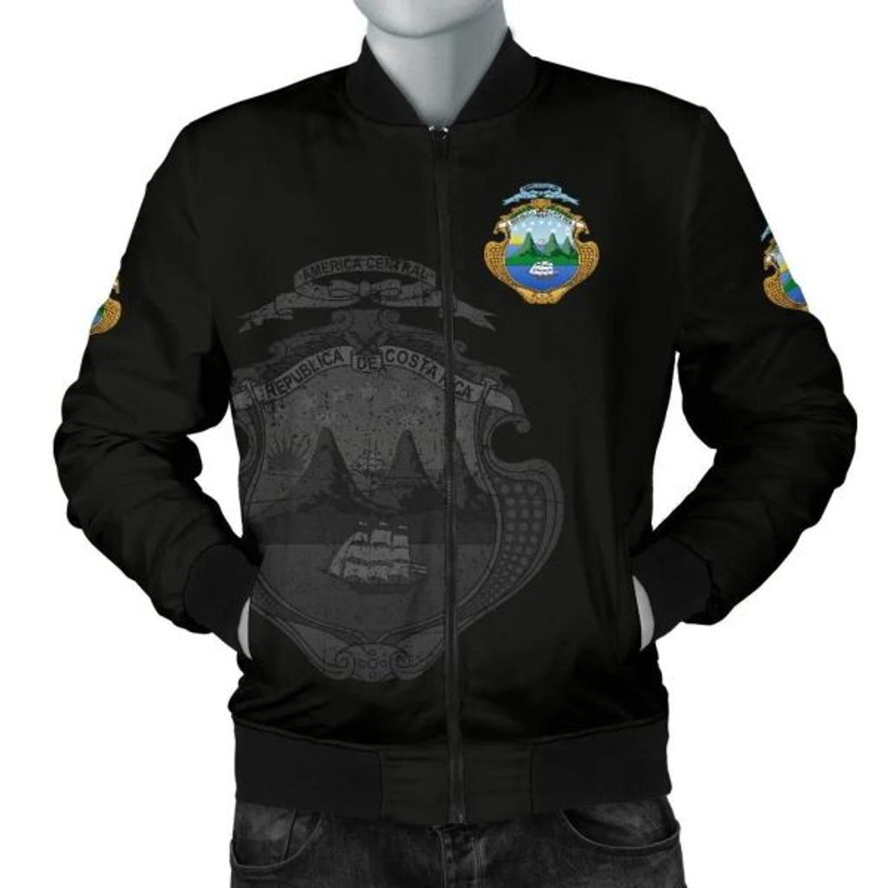 FUNSTUFFPRINT Costa Rica Men's 3D Bomber Jacket