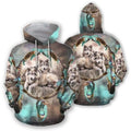 FUNSTUFFPRINT Wolf Couple 3D All Over Hoodie Dreamcatcher
 3D Hoodie and Zip Hoodie