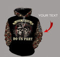 FUNSTUFFPRINT Personalized Skull Couple 3D All Over Hoodie Till Death Do Us Part 3D Hoodie and Zip Hoodie