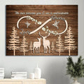 Couple Deer Couple Wooden Carving Canvas Gift For Couple Lover Husband. Wife Boyfriend Girlfriend The Love Between You And Me Is Unbreakable Canvas Wall Art - Christian Wall Decor