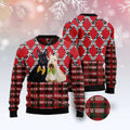 FUNSTUFFPRINT Couple Scottish Terrier Black And White Ugly Christmas Sweater, Christmas Sweater, Ugly Sweater, Funny Xmas Sweaters Ugly Sweater