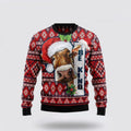FUNSTUFFPRINT Cow Be Kind Funny Ugly Christmas Sweater, Farm Sweater, Christmas Gift, Best Winter Outfit Christmas Ugly Sweater