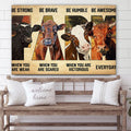 Cow Be Strong When You Are Weak Canvas Wall Art - Christian Canvas Wall Decor - Bible Verse Wall Art Canvas - Farmer Gift