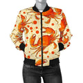 FUNSTUFFPRINT Crab Print Pattern Women Casual 3D Bomber Jacket