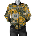 FUNSTUFFPRINT Craft Beer Pattern Print Women Casual 3D Bomber Jacket