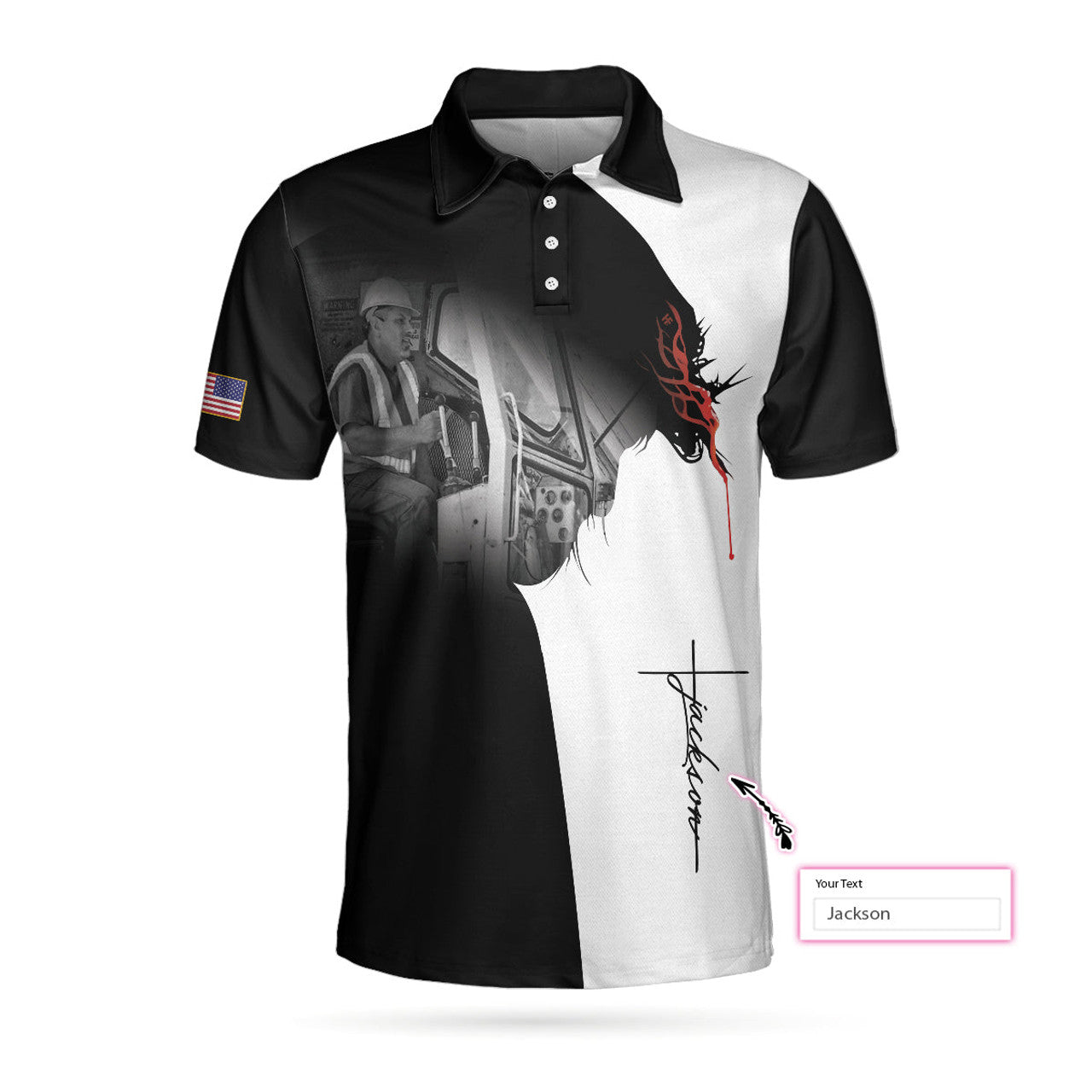 Custom Crane Operator Custom Polo Shirt, I Can Do All Things Short Sleeve Custom Polo Shirt, Christian Crane Operator Shirt For Men