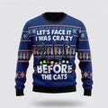 FUNSTUFFPRINT Crazy Cat Ugly Christmas Sweater For Men And Women, Best Gift For Christmas, Christmas Fashion Winter  Ugly  Sweater