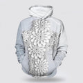 FUNSTUFFPRINT 3D Cross Flowers 3D Hoodie and Zip Hoodie