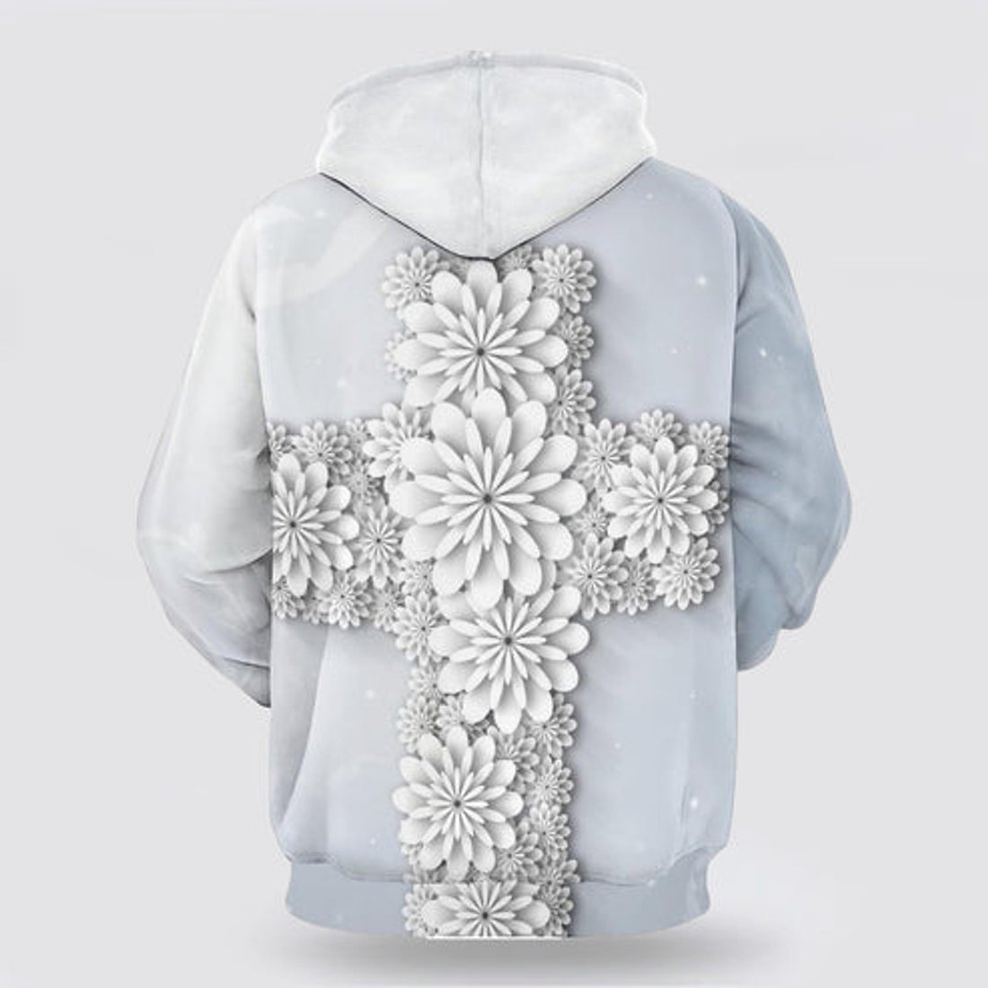 FUNSTUFFPRINT 3D Cross Flowers 3D Hoodie and Zip Hoodie