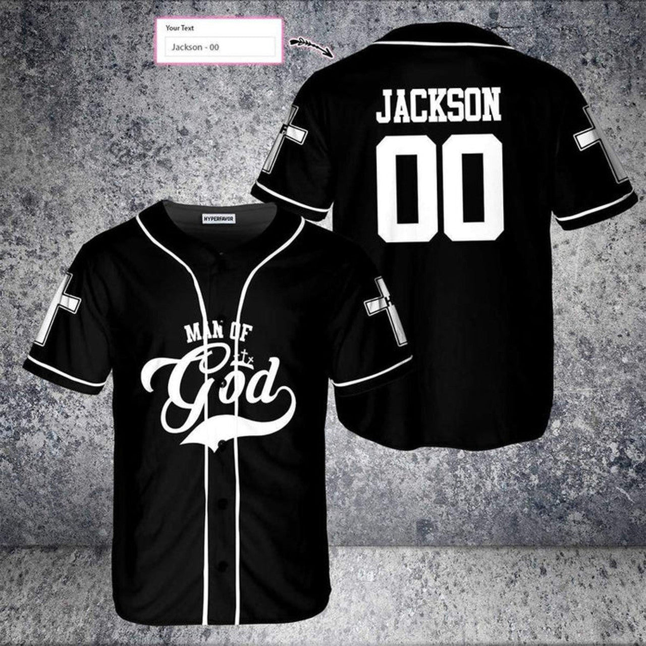 Custom Cross Baseball Jersey - Man Of God Custom Printed 3D Baseball Jersey Shirt For Men Women