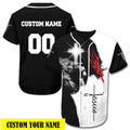 Custom Personalized Cross, Lion Baseball Jersey - Custom Printed 3D Baseball Jersey Shirt For Men and Women