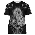 FUNSTUFFPRINT Cross With Rose Christian 3D T-shirt