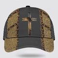 FUNSTUFFPRINT Cross Wooden Baseball Cap - Christian Hats for Men and Women
