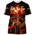 FUNSTUFFPRINT Crown Of Thorns Jesus ChrisT-Shirts - Faith Over Fear 3D All Over Printed Shirt for Men and Women 3D T-shirt
