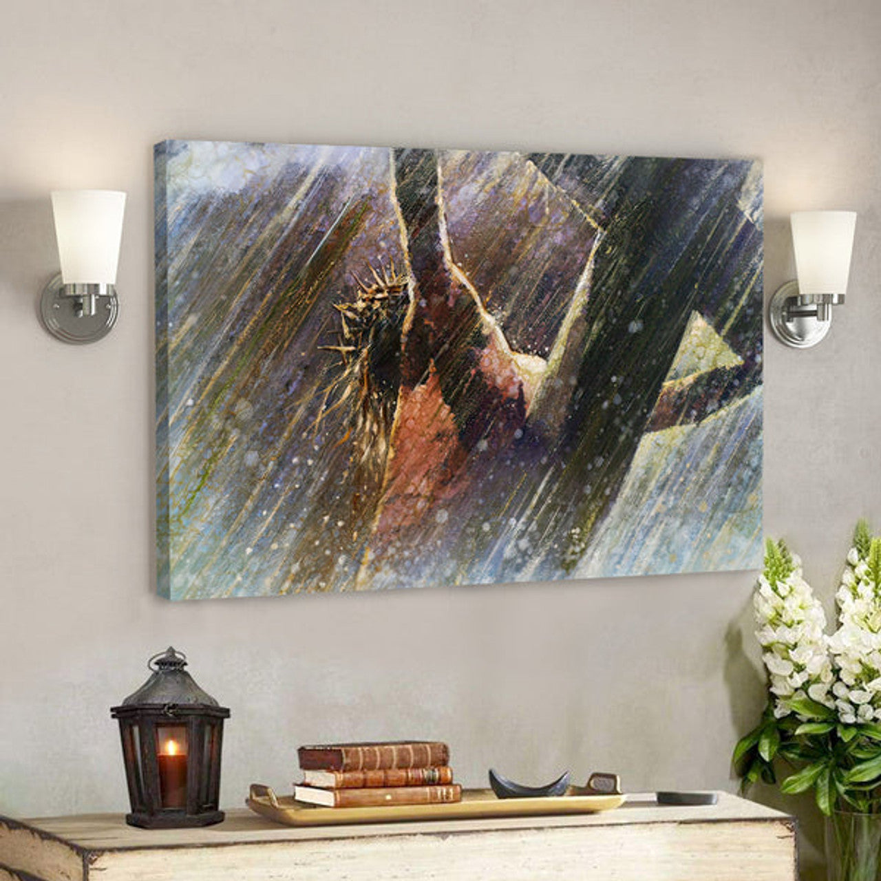 Crucifixion Canvas Prints - Jesus Canvas Art - Christ Pictures - Religious Wall Art Canvas - Christian Canvas Wall Art - Christian Gift 