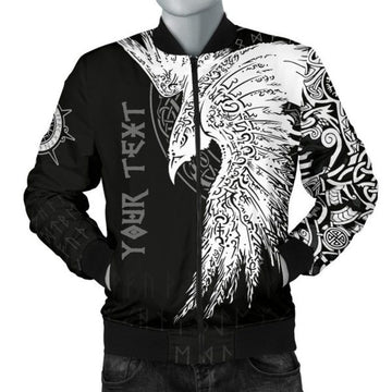 FUNSTUFFPRINT Custom Men's Bomber Jacket Mystical Raven Tattoo Special 3D Bomber Jacket