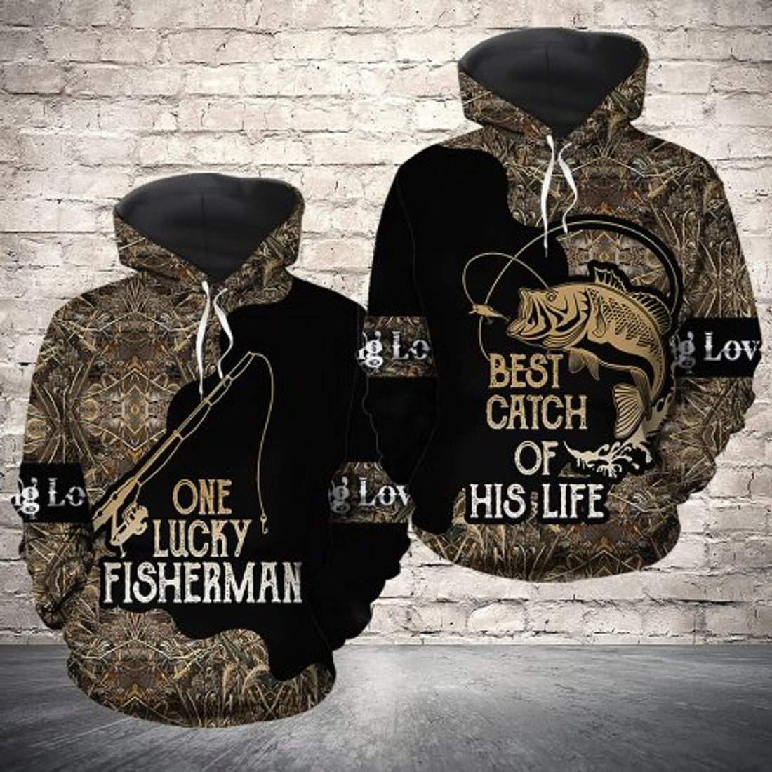 FUNSTUFFPRINT Matching Fishing Couple 3D All Over Hoodie One Lucky Fisherman Best Catch Of His Life
Type* 3D Hoodie and Zip Hoodie